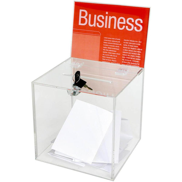 Esselte Ballot Box Lockable Small Clear 47587 - SuperOffice