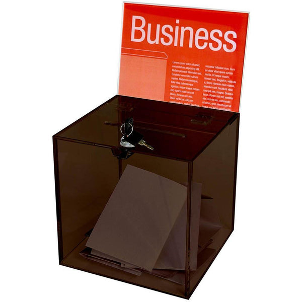 Esselte Ballot Box Lockable Small Smoke 48368 - SuperOffice