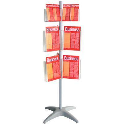 Esselte Brochure Holder Carousel Floor Stand 3 Tier 12 X Dl + 12 X A4 46811 - SuperOffice