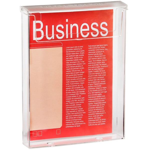 Esselte Brochure Holder Outdoor Portrait Wall Mount A4 With Lid 31068 - SuperOffice
