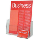 Esselte Brochure Holder Portrait With Attached Business Card Holder 1 Tier A4 48383 - SuperOffice