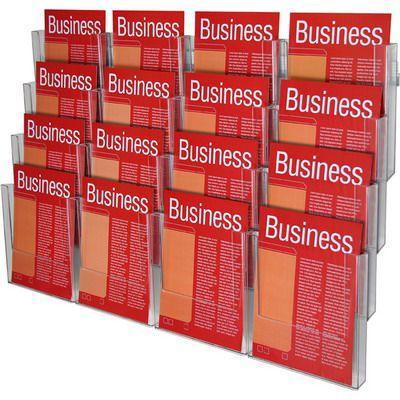 Esselte Brochure Holder Wall System 4 Tier 16 X A4 46559 - SuperOffice