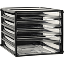 Esselte Desktop Filing 4 Drawers A4 Black Frame 49774 - SuperOffice