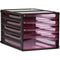 Esselte Desktop Filing 4 Drawers A4 Grey Frame / Red Drawers 49777 - SuperOffice