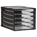 Esselte Desktop Filing 5 Drawers A4 Black Frame 49775 - SuperOffice