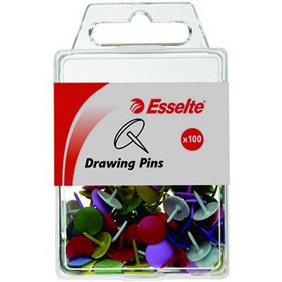 Esselte Drawing Pins Assorted Pack 100 45101 - SuperOffice