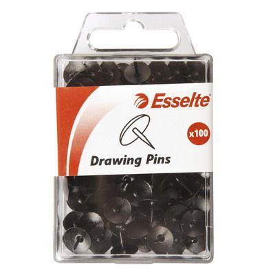 Esselte Drawing Pins Black Pack 100 45102 - SuperOffice