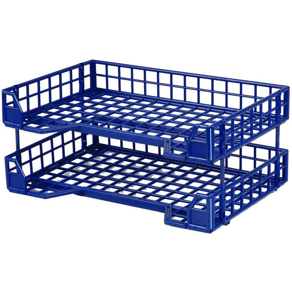 Esselte Industry Document Tray Collapsible Blue Set 2 CLTBL - SuperOffice