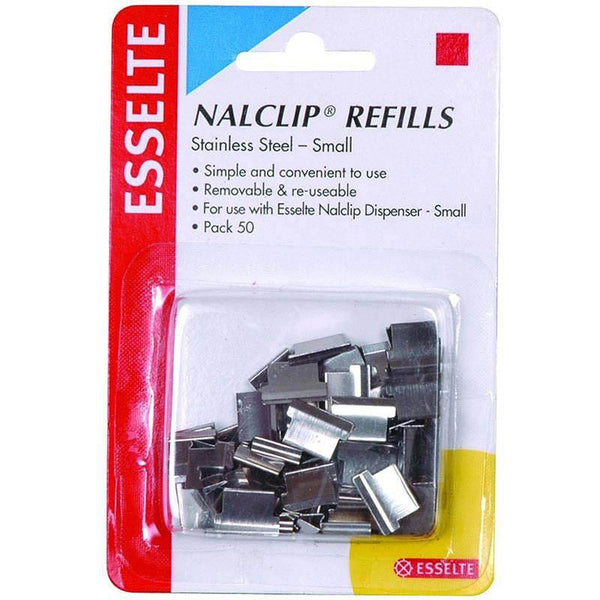 Esselte Nalclip Refills Small Silver Pack 100 42236 - SuperOffice
