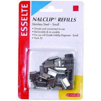 Esselte Nalclip Refills Small Silver Pack 50 45199 - SuperOffice