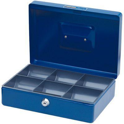 Esselte No.10 Classic Cash Box 250 X 180 X 80Mm Blue 375108 - SuperOffice