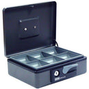 Esselte No.10 Deluxe Cash Box 230 X 185 X 80Mm Graphite 379103 - SuperOffice