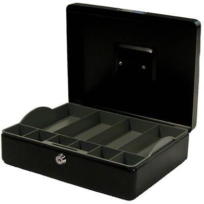 Esselte No.12 Classic Cash Box 300 X 230 X 90Mm Black 375126 - SuperOffice