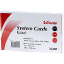 Esselte Ruled System Cards 127x203mm White Pack 100 31686 - SuperOffice