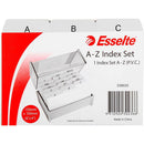 Esselte Ruled System Cards Indices A-Z PVC 152x102mm 6"x4" Grey 038020 - SuperOffice