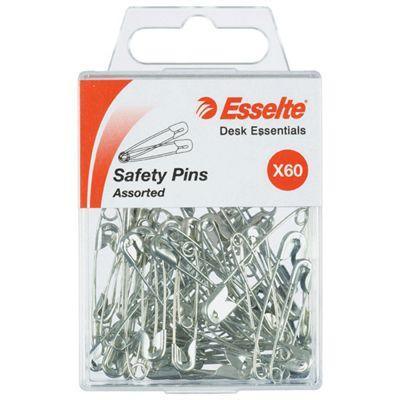 Esselte Safety Pins Assorted Pack 60 37046 - SuperOffice