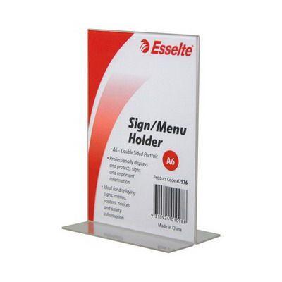 Esselte Sign / Menu Holder Double Sided Portrait A6 47576 - SuperOffice