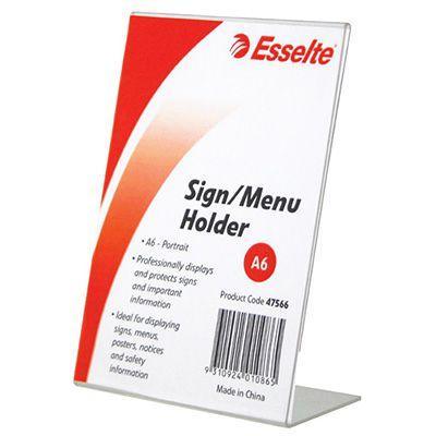 Esselte Sign / Menu Holder Slanted Portrait A6 47566 - SuperOffice