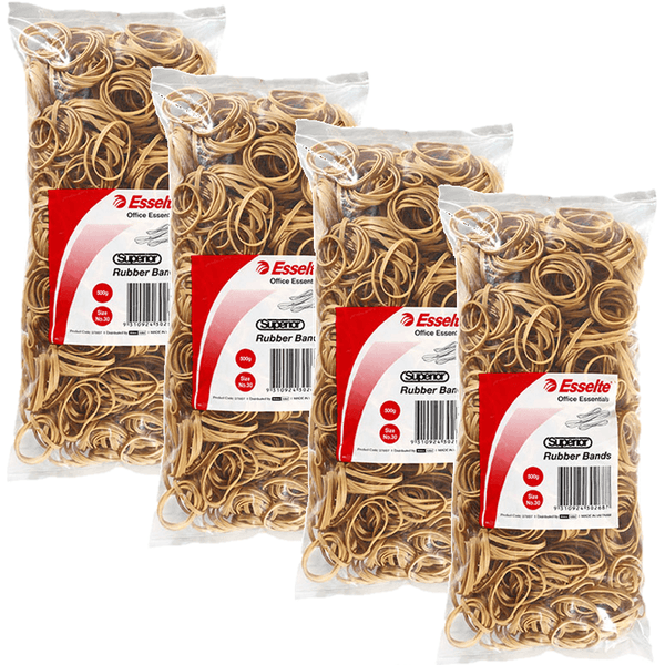 Esselte Superior Rubber Bands Size No.30 500G Bag Pack 4 37807 (4 Pack) - SuperOffice