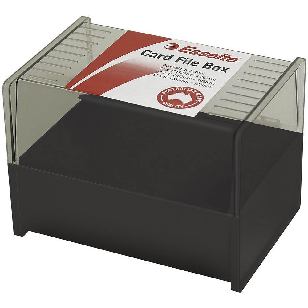 Sws Card File Box 102 X 152Mm Black | SuperOffice