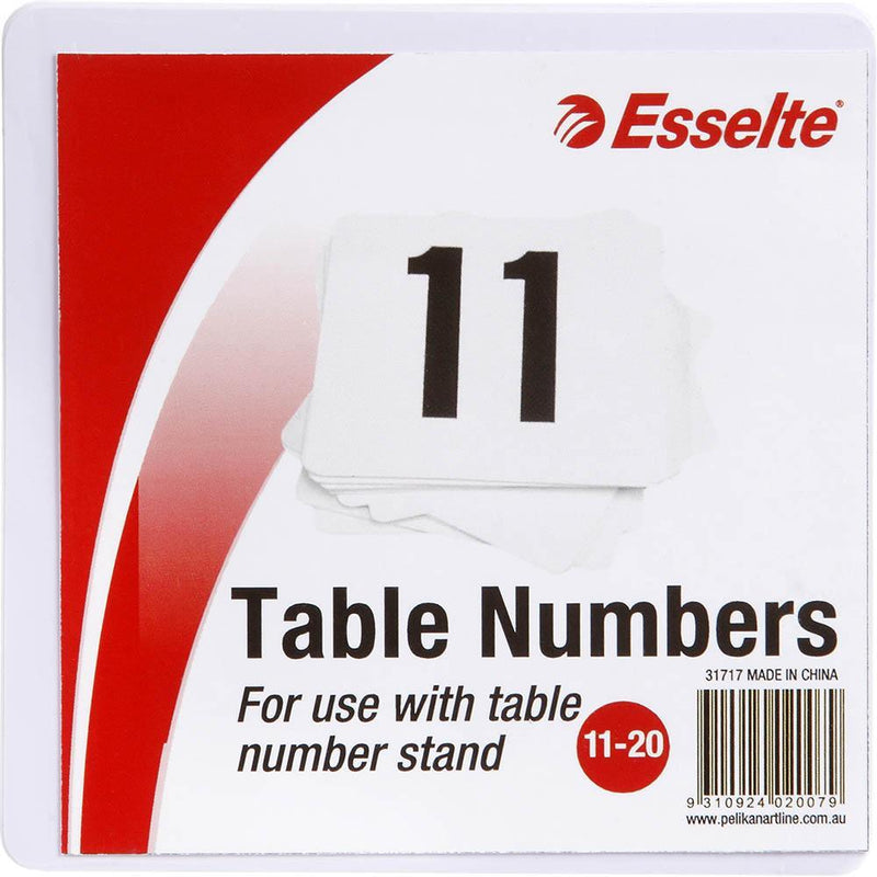 Esselte Table Numbers 11-20 100Mm White Pack 10 31717 - SuperOffice