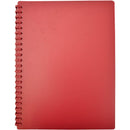 Euro Matte Refillable Display Book 20 Pocket A4 Burgundy 100851932 - SuperOffice
