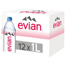 Evian Natural Mineral Water 1L Bottles Box of 12 Bulk 3068320015231 - SuperOffice