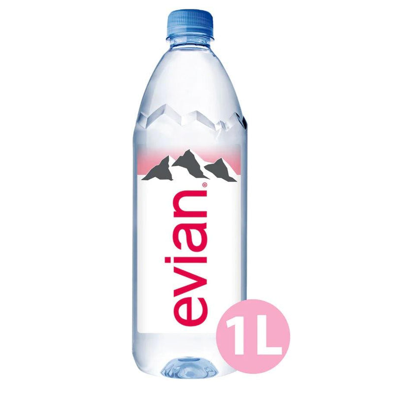 Evian Natural Mineral Water 1L Bottles Box of 12 Bulk 3068320015231 - SuperOffice