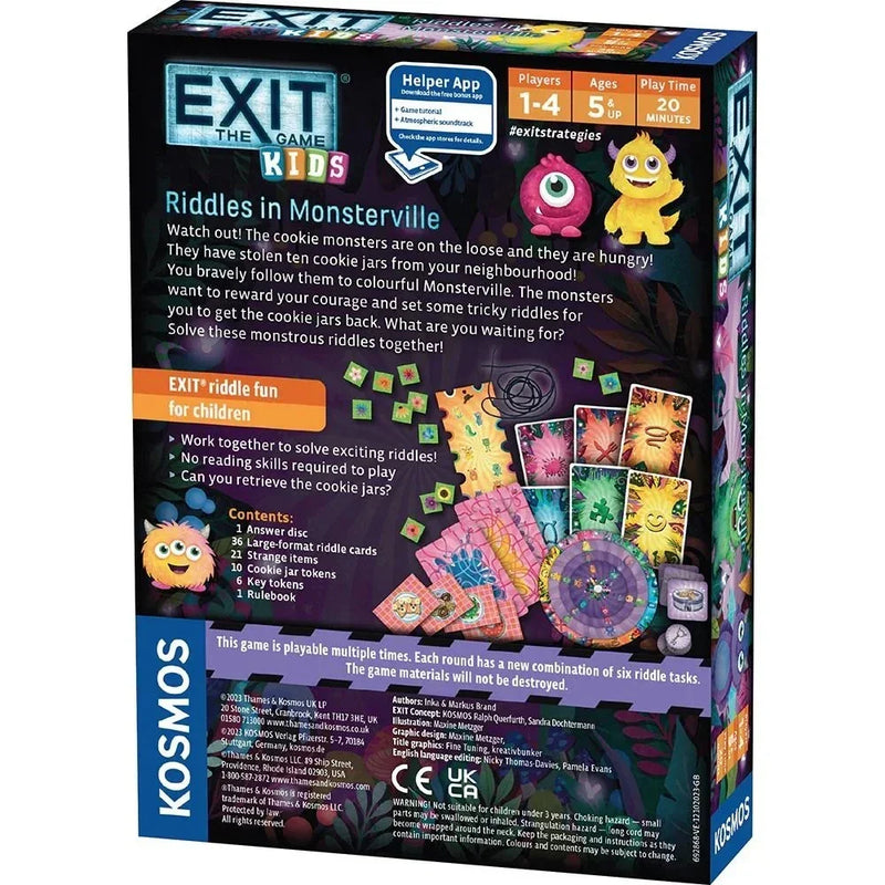 Exit The Game Kids Riddles In Monsterville Puzzle Game 5060282511736 - SuperOffice