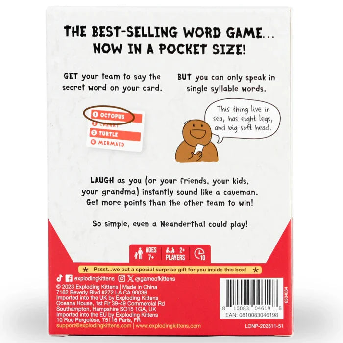 Exploding Kittens Grab & Game Poetry For Neanderthals Party Games 810083046198 - SuperOffice
