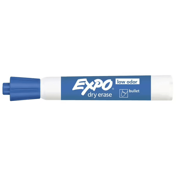 Expo Whiteboard Marker Bullet Tip Blue Box 12 82003 (Box 12) - SuperOffice