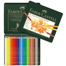 Faber-Castell 24 Polychromos Artist Colour Colouring Pencils Tin Set 18-110024 - SuperOffice