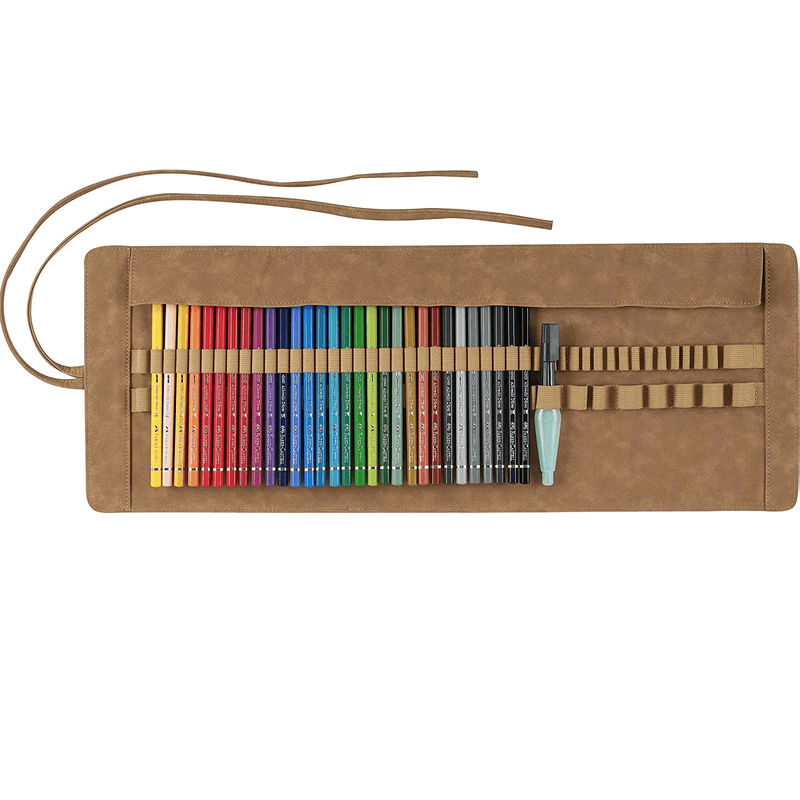 Faber-Castell 31pc Albrecht Durer Watercolour Artist Coloured Pencils Travel Roll Set WaterBrush 18-117530 - SuperOffice