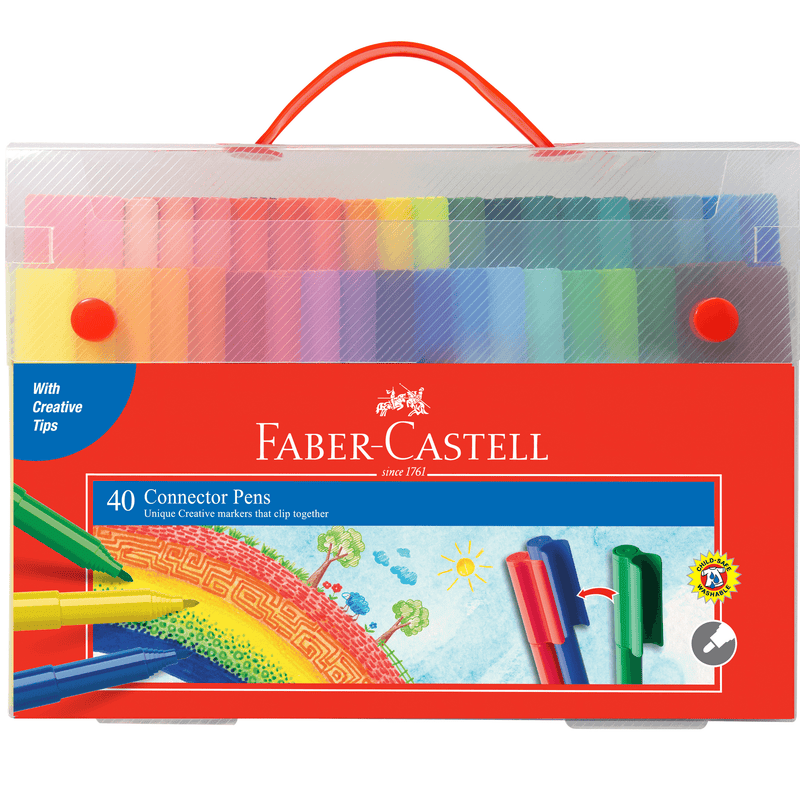 Faber-Castell 40 Connector Pens Markers Gift Case 11-155540 - SuperOffice