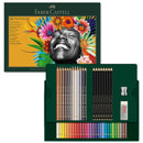 Faber-Castell 50pc Polychromos Colour & Pitt Graphite Matt Pencils Gift Set Eraser Sharpener 18-210054 - SuperOffice