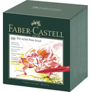 Faber-Castell 60 Pitt Artist Brush Markers Pens Set Studio Box Case 54-167150 - SuperOffice