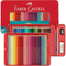 Faber-Castell 60 Watercolour Colour Pencils Tin Set Sharpener Eraser Brush 16-115964 - SuperOffice