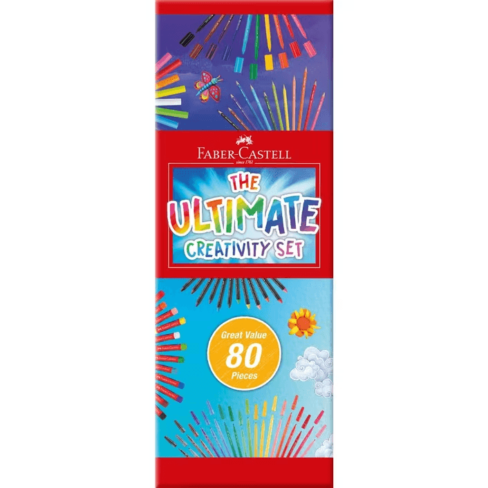 Faber-Castell 80pc Ultimate Creativity Set Book/Pencils/Markers/Pastels/Crayons/Clay 88-379802 - SuperOffice