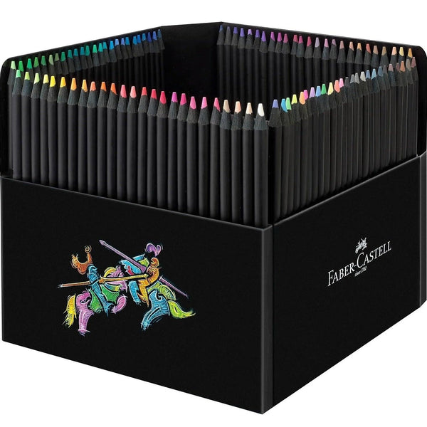 Faber-Castell Black Edition Colour Pencils 100 Pack with Pencil Holder 16-116411 - SuperOffice