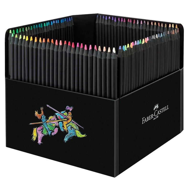 Faber-Castell Black Edition Colour Pencils 100 Pack with Pencil Holder 16-116411 - SuperOffice