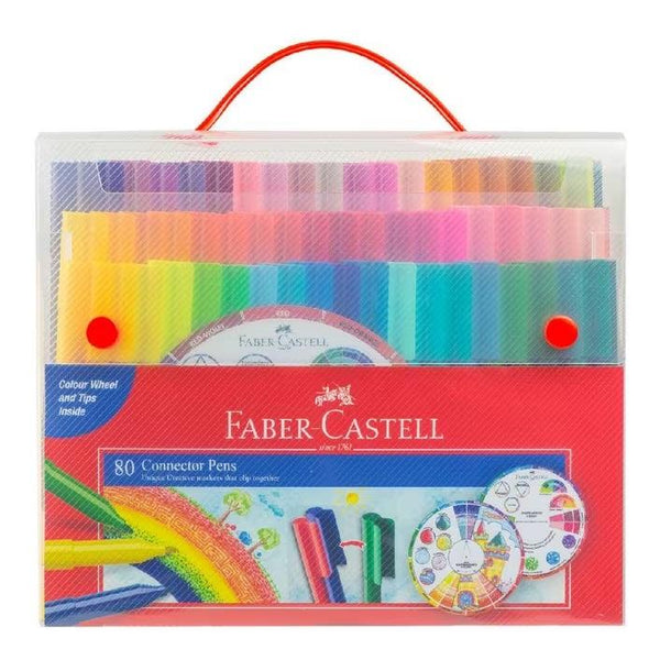 Faber-Castell Connector Pens With Colour Wheel Assorted Pack 80 11-155581 - SuperOffice