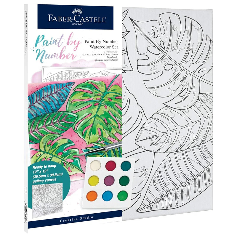 Faber-Castell Creative Studio Paint by Numbers Tropical Watercolour Set 18-770634 - SuperOffice