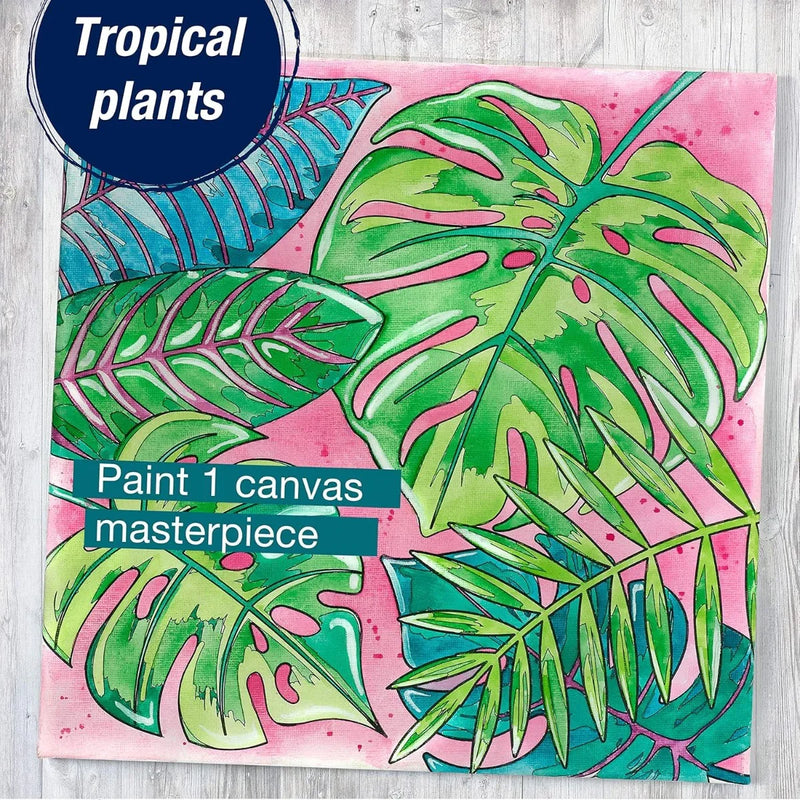 Faber-Castell Creative Studio Paint by Numbers Tropical Watercolour Set 18-770634 - SuperOffice