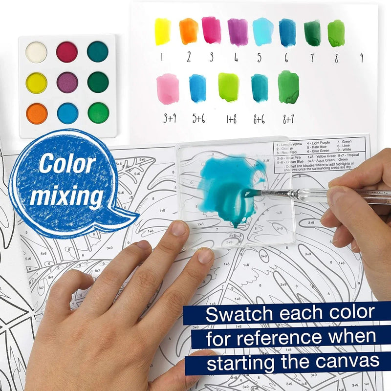 Faber-Castell Creative Studio Paint by Numbers Tropical Watercolour Set 18-770634 - SuperOffice