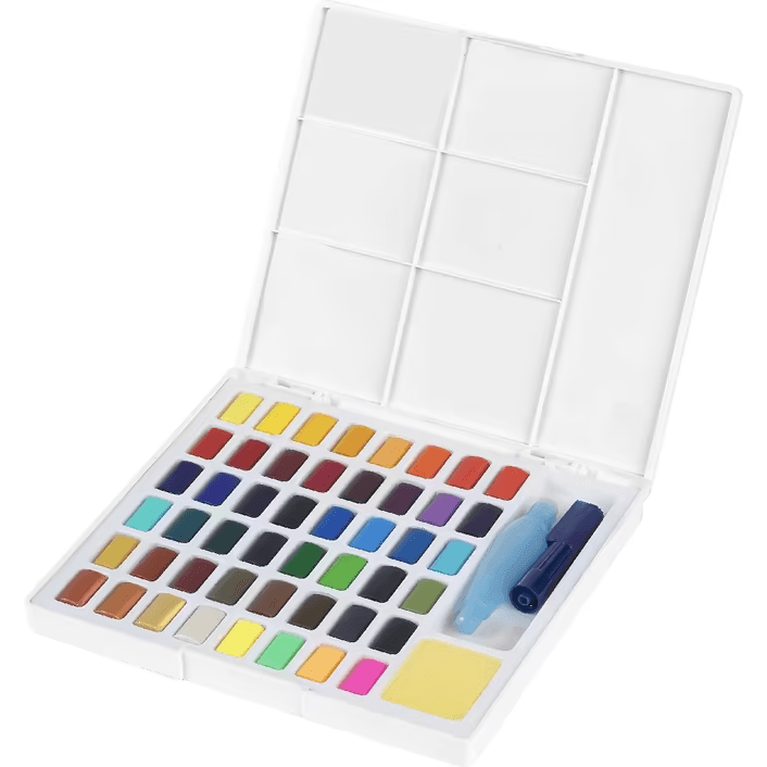 Faber-Castell Creative Studio Watercolour Paint Set 48 + Water Brush 18-169748 - SuperOffice
