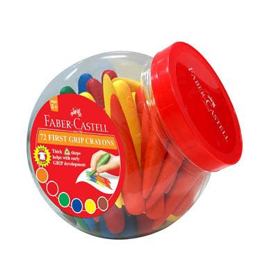 Faber-Castell First Grip Crayons Assorted Classpack 72 21122772 - SuperOffice