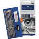 Faber-Castell Graphite Sketch Set 8 Piece Pencils Eraser Sharpener 18-114000 - SuperOffice