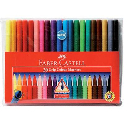 Faber-Castell Grip Triangular Colour Markers Assorted Pack 20 50-32046 - SuperOffice
