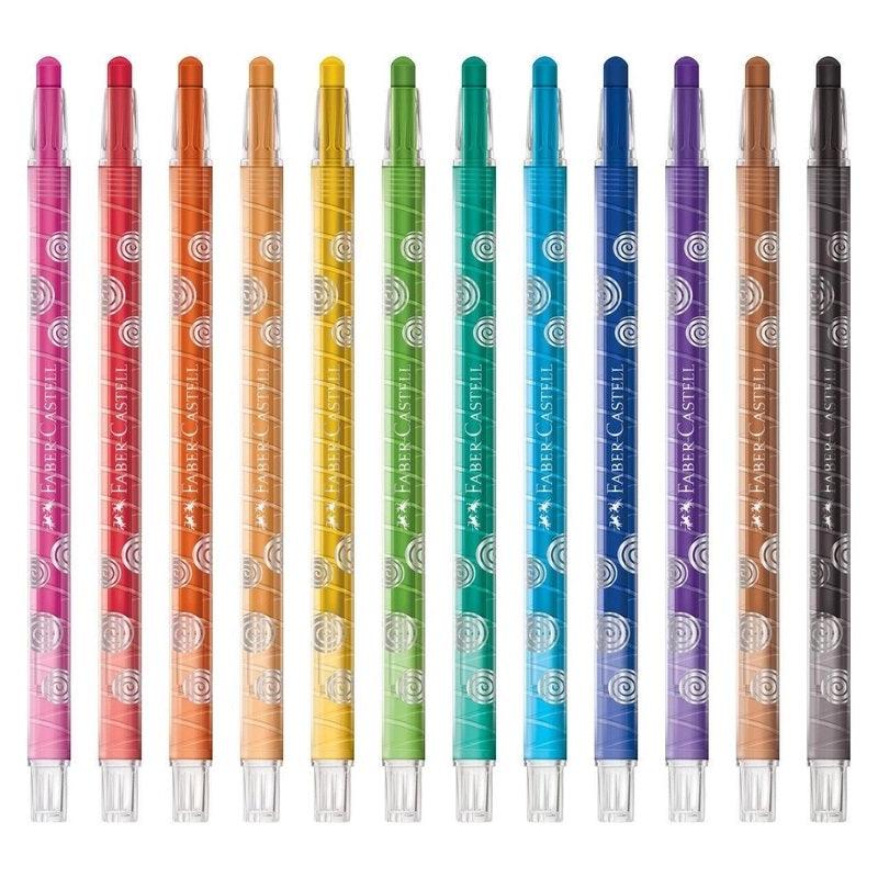 Faber-Castell Jumbo Twistable Crayons Assorted Colours Class Pack 144 Twist 21-010131 - SuperOffice