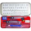 Faber-Castell MathMate Geometry Set Compass Ruler Protractor Stencil Tin Box 72-167310 - SuperOffice
